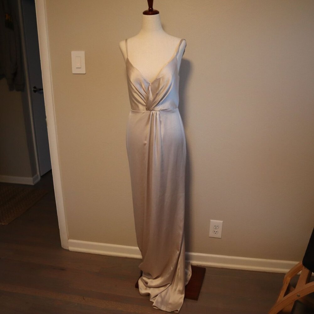 Revelry Satin Dress Champagne Size 4